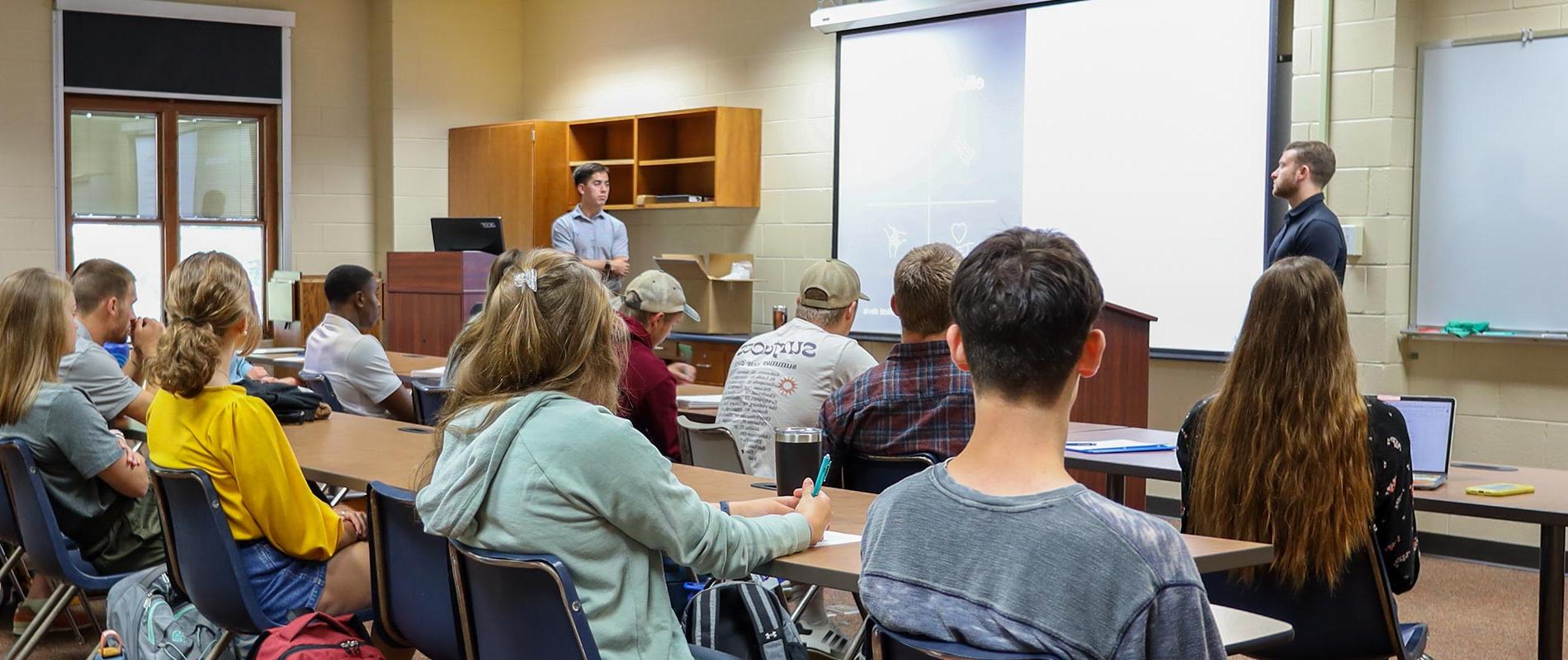 students engaged in class